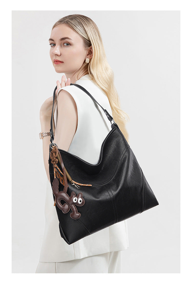 Tote Bag Women All Match Simple Casual Shoulder Bag Large Capacity Office High Sense Underarm Bag - GLAMWEARS