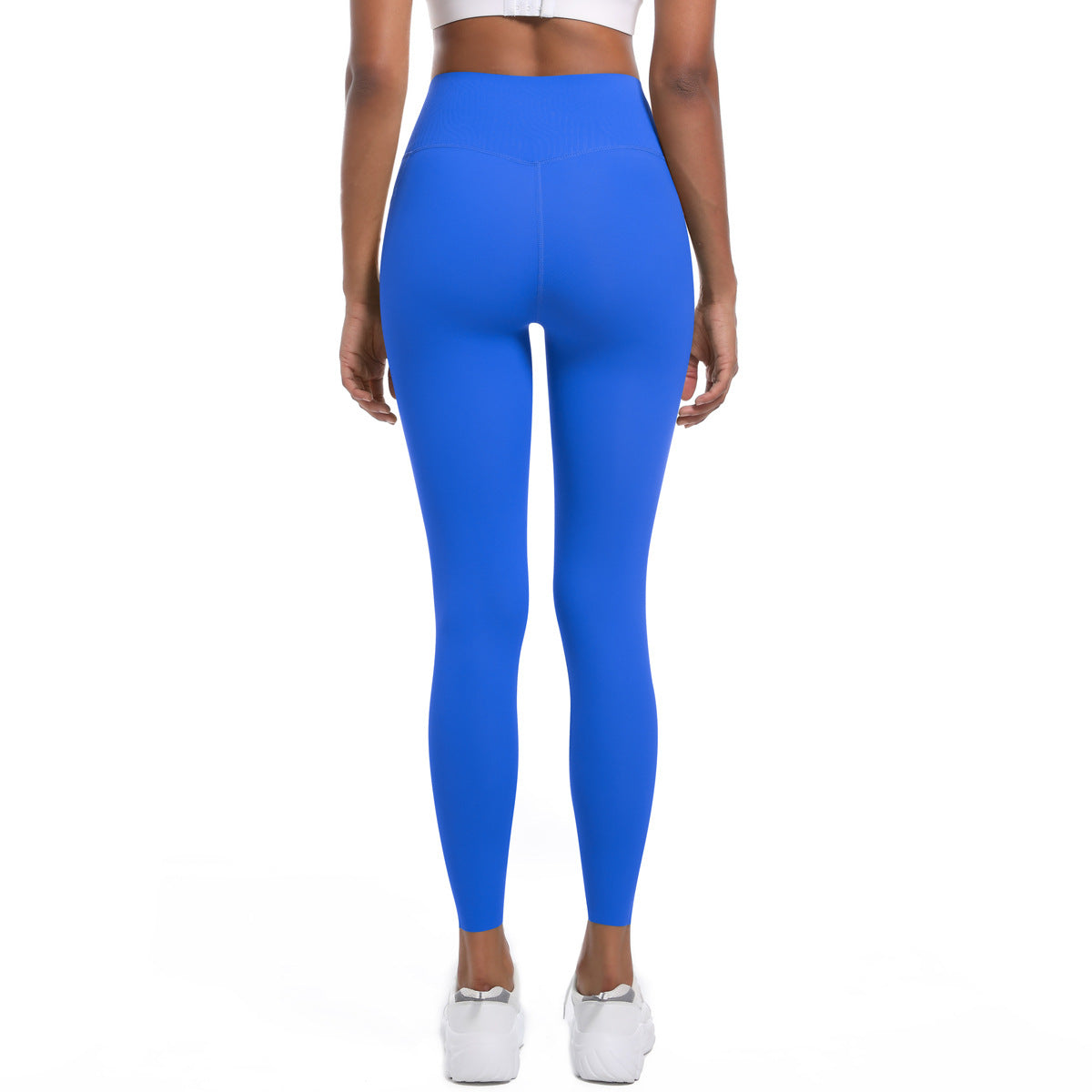 High Strength Skinny Yoga Pants Seamless High Waist Belly Contracting Sports Trousers High Elastic Side Pocket Quick-Drying Fitness Pants