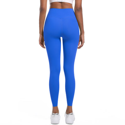 High Strength Skinny Yoga Pants Seamless High Waist Belly Contracting Sports Trousers High Elastic Side Pocket Quick-Drying Fitness Pants