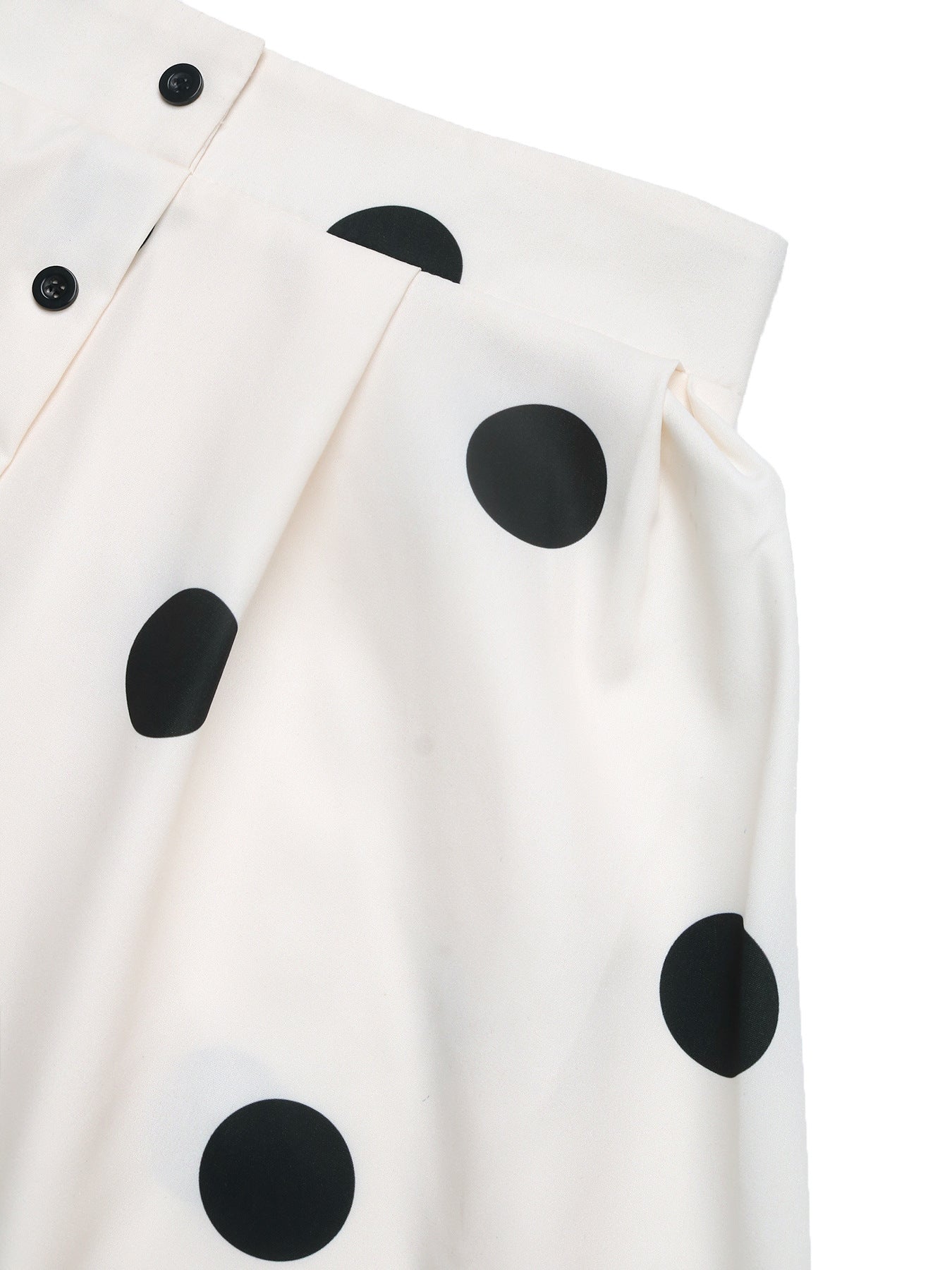 Summer Mid Length Umbrella Skirt Polka Dot Skirt Elastic Elegant Retro A line Skirt