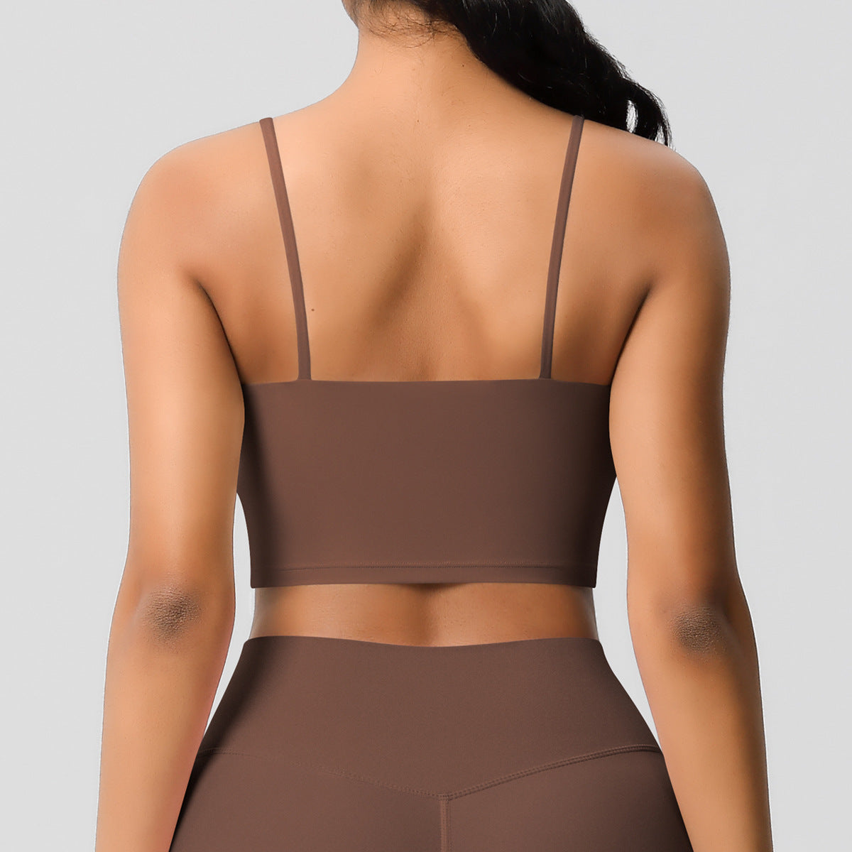 Yoga Jacket Sports Solid Color Underwear with Chest Pad Thin Strap Beauty Back Fitness Vest Camisole Yoga Clothes