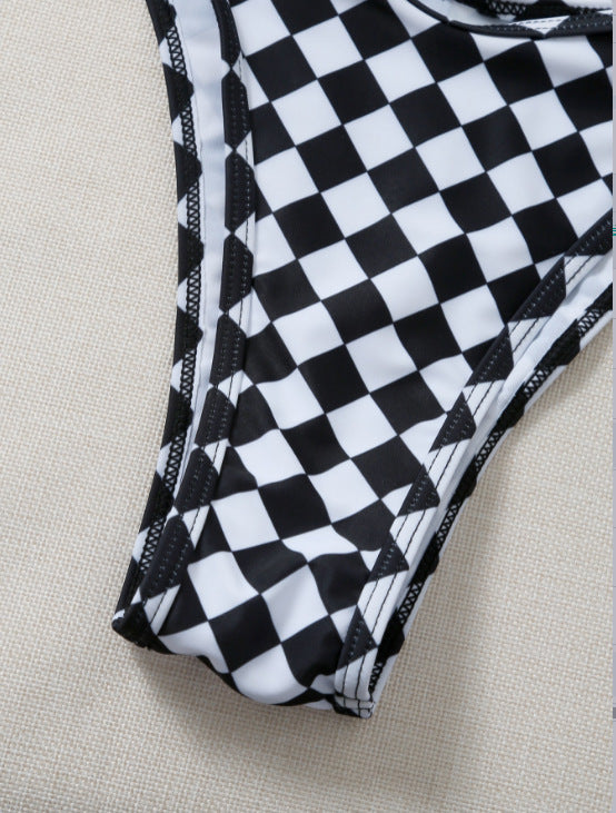 Mesh Grid Sexy Three Piece Set