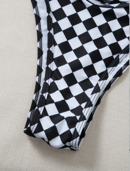 Mesh Grid Sexy Three Piece Set