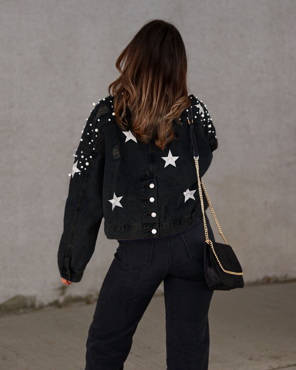 Heavy Industry Beads Women's Loose Denim Jacket