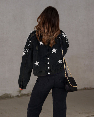 Heavy Industry Beads Women's Loose Denim Jacket