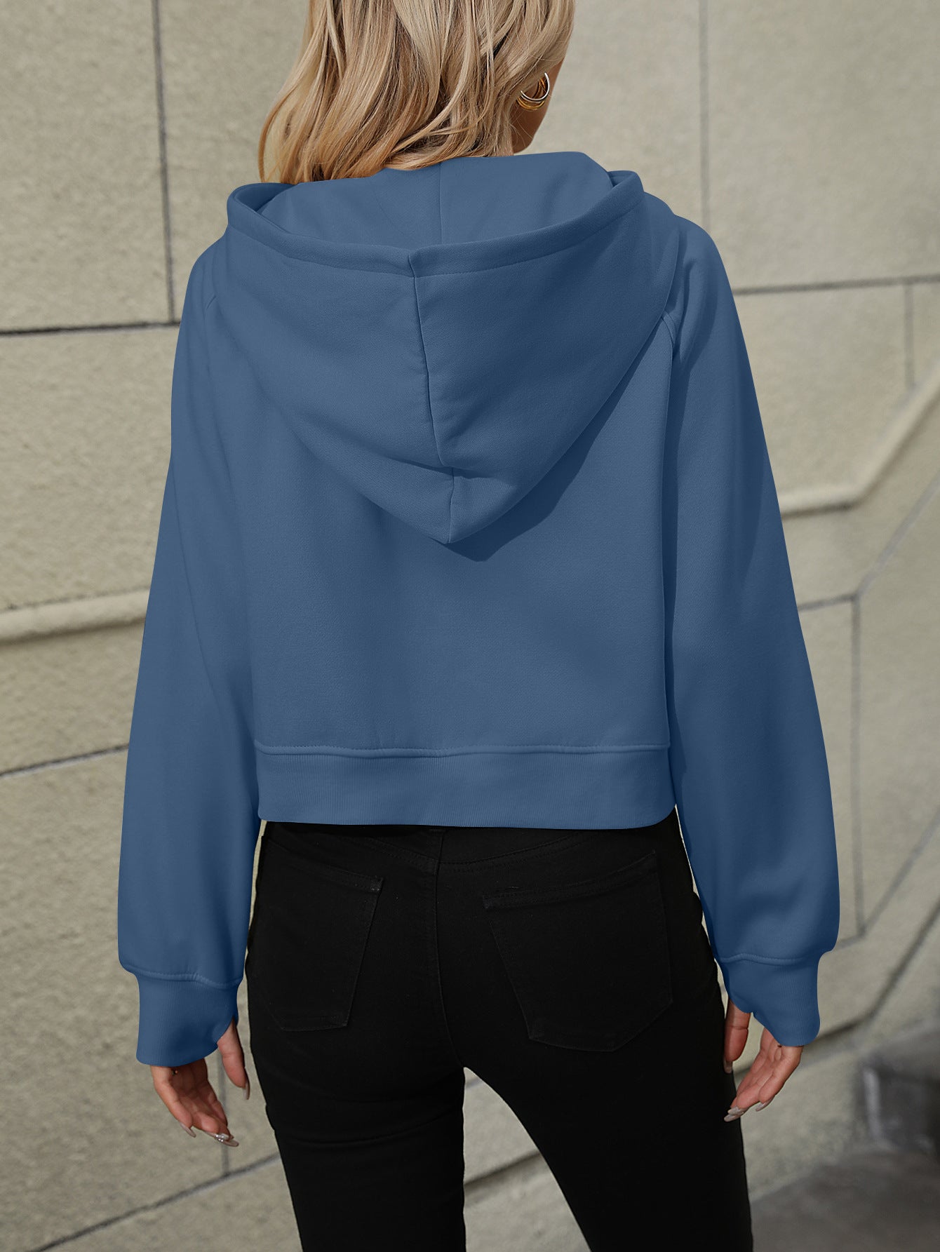 Women Clothing Half Zipper Pullover Hooded Sweatshirt Loose Fleece Lulu Sweater
