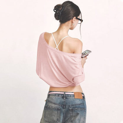 Women Clothing Summer Niche Design See through Anti Blouse Waist Controlled Long Sleeves Top Women