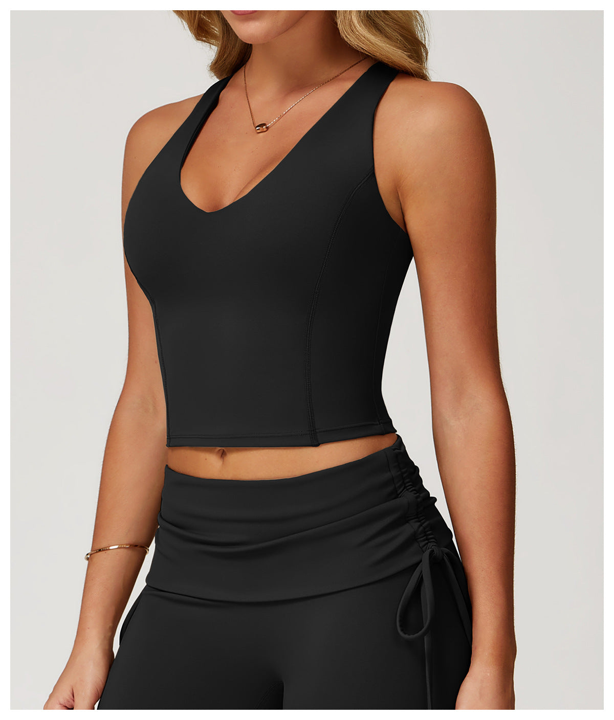 Nude Feel Yoga Vest H Shaped Beauty Back Quick-Drying Workout Top Outdoor Running Exercise Underwear