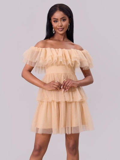 Spring Summer Women Clothing off the Shoulder Short Dress Sexy Mesh Party off Shoulder