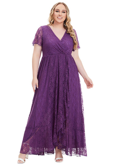 Plus Size Women Clothes Evening Dress Lace Bridesmaid Dress