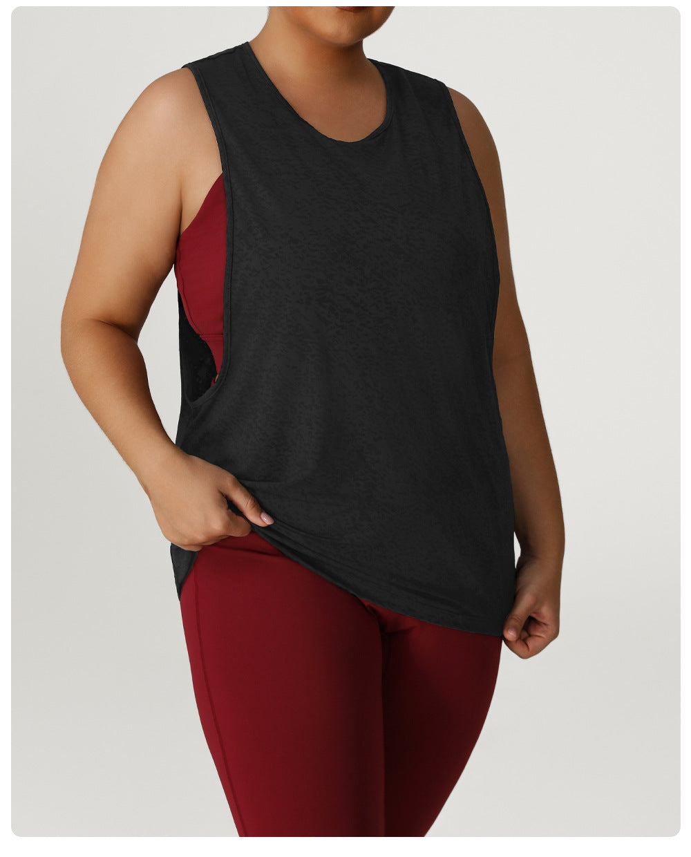 Plus Size Yoga Wear Vest Sports Yoga Wear Yoga Clothing Top Hip Covering Plump Girls Summer T shirt