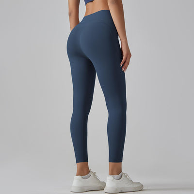 High-Strength Skinny Yoga Pants Composite High Waist Belly Contracting Sports Trousers High Elastic Ultra Thin Quick Drying Fitness Pants for Women