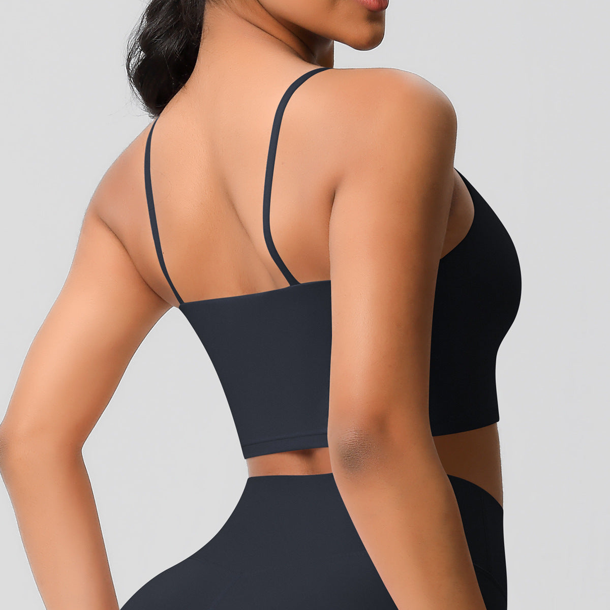 Yoga Jacket Sports Solid Color Underwear with Chest Pad Thin Strap Beauty Back Fitness Vest Camisole Yoga Clothes
