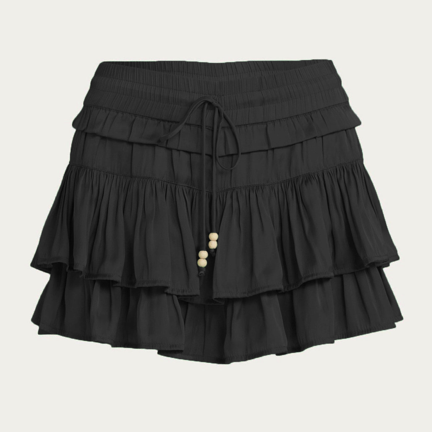 Women Skort Drawstring Pantskirt Summer High Waist Compression Pants Short Skirt for Women