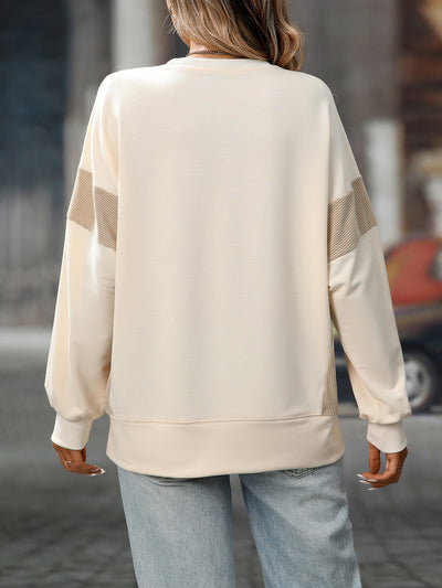 Women round Neck Multicolor round Neck All Matching Casual Loose Sweatshirt