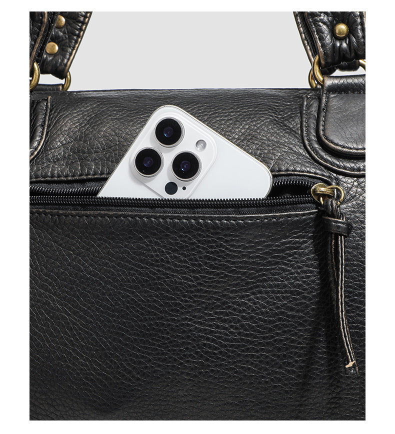 Women Retro Tote Bag Trend Simple Shoulder Messenger Bag