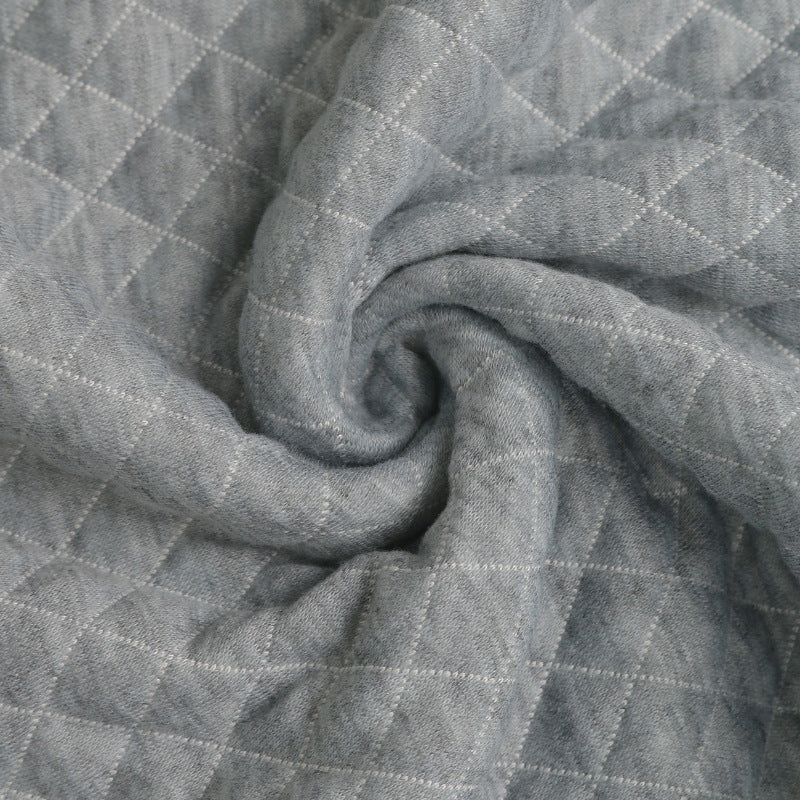 Casual Simple Sports Half Open Zipped Stand Collar Diamond Lattice Fabric Solid Color Hoodie Women