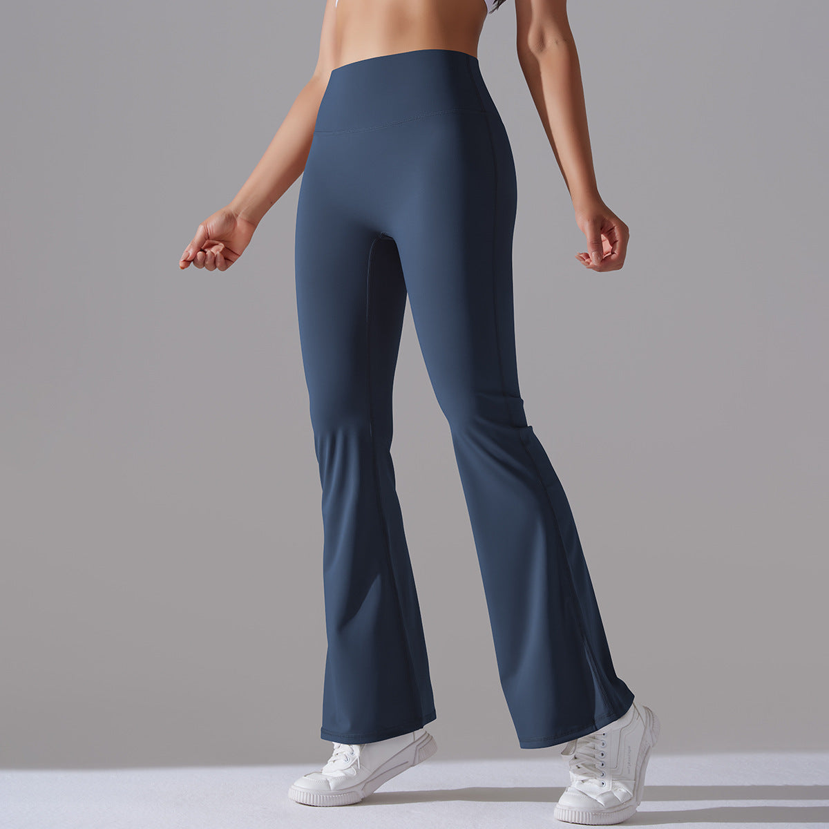Classic Solid Color Bell Bottom Pants Yoga Pants Women Slim Fit Hip High Waist Elastic Training Wide Leg Pants Fitness Pants