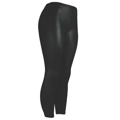 Faux Leather Leggings Popular Leather Pants Thin Large Stretch Feet Pants Cropped Pants