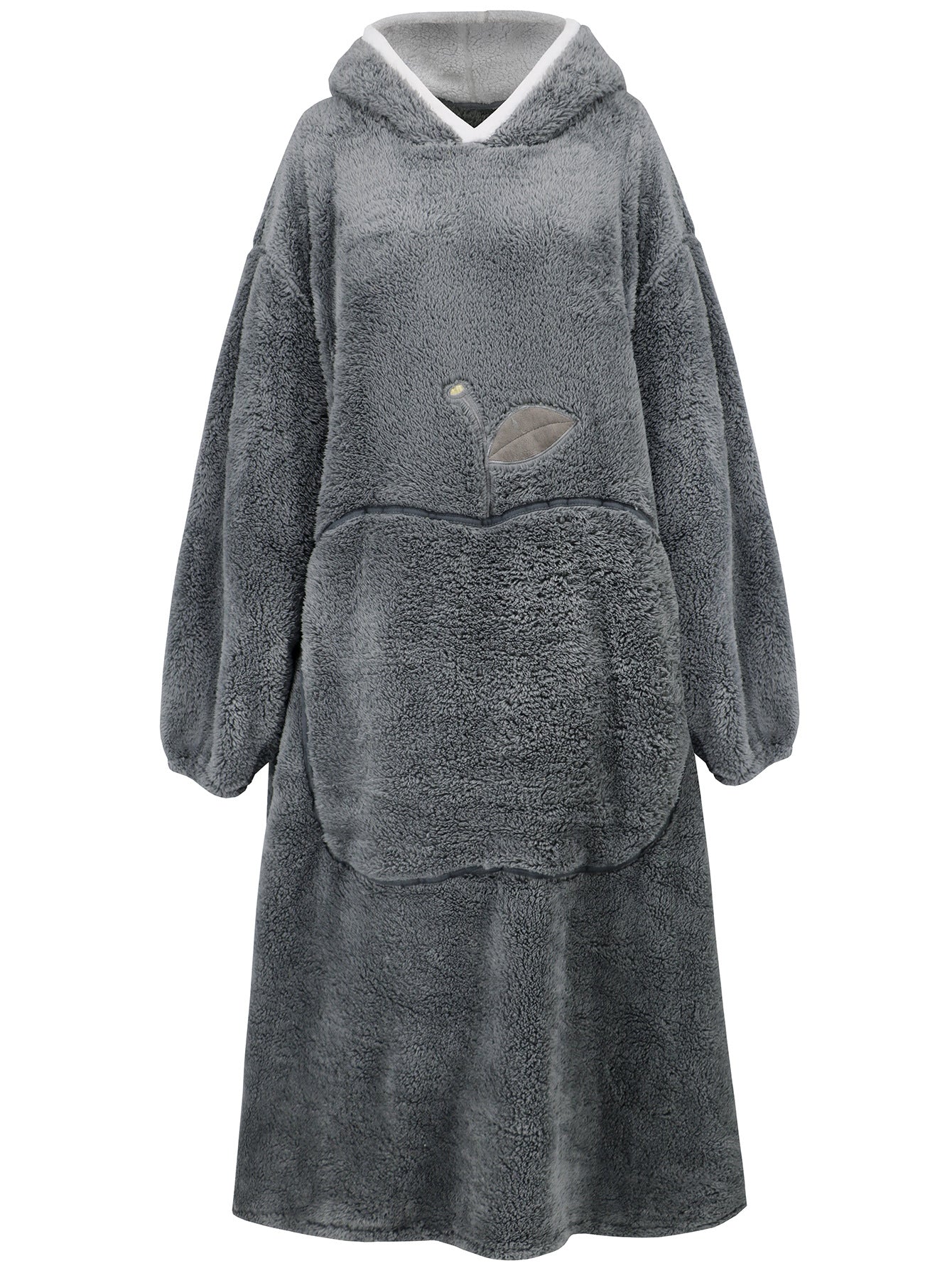 Women Clothing Laid Back Long Sleeve Pullover Coral Velvet Pajamas Coat Thickened Thermal Flannel Long Pajamas