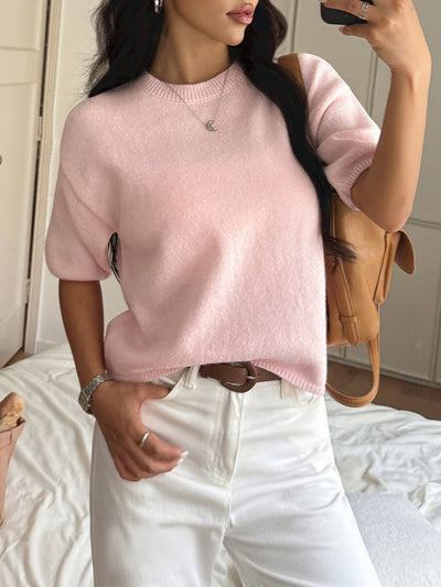 Women Casual Holiday Atmosphere Short Sleeve Sweater