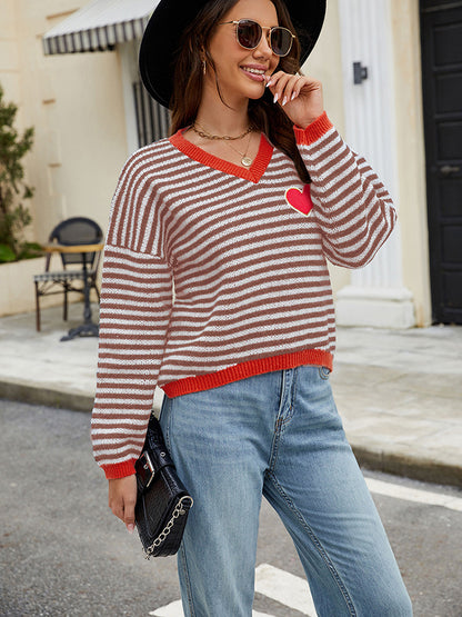 Brown and white stripes