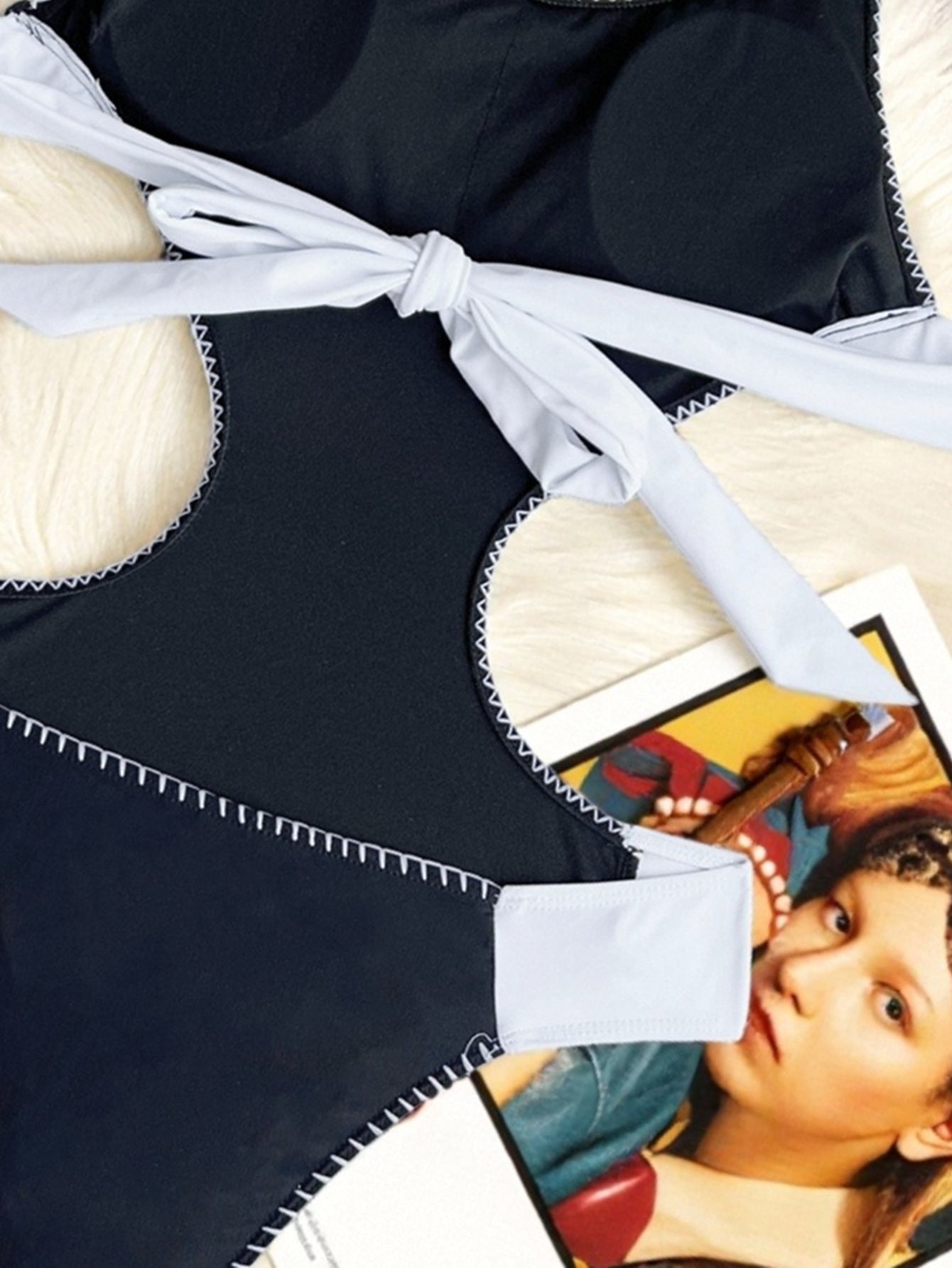 One Piece Swimsuit Banded Bikini Swimsuit Women Sexy Swimsuit Color Matching