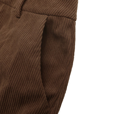 Retro Corduroy Skirt Autumn Winter Elegant Office Split Skirt Women