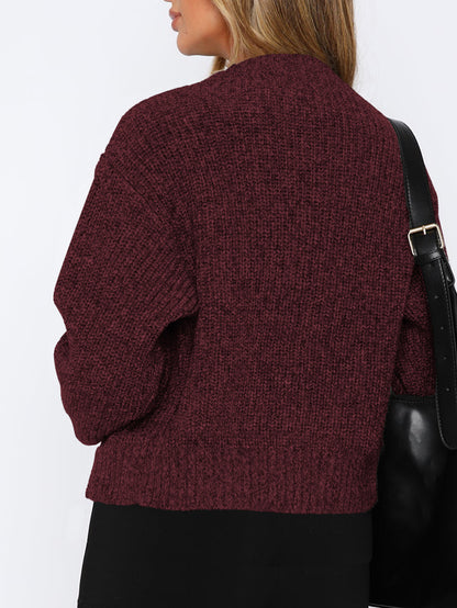 Casual Minimalist Long Sleeve Inner Wear Sweater Woolen Women Clothing Autumn Winter