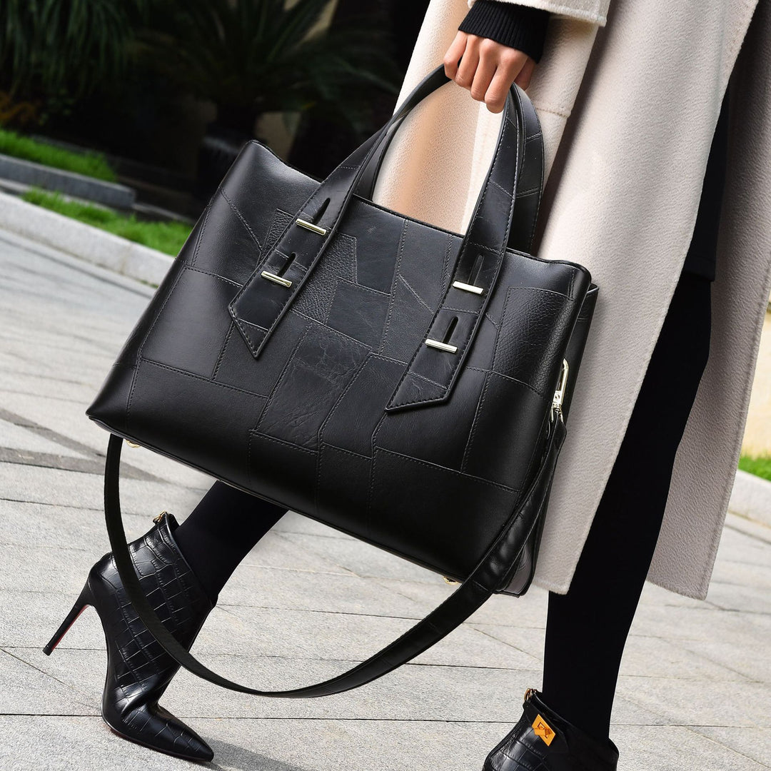 Handbag Patchwork Bag Women Special Interest Design High Grade Tote Bag Large Capacity Office Women Bag Crossbody - GLAMWEARS