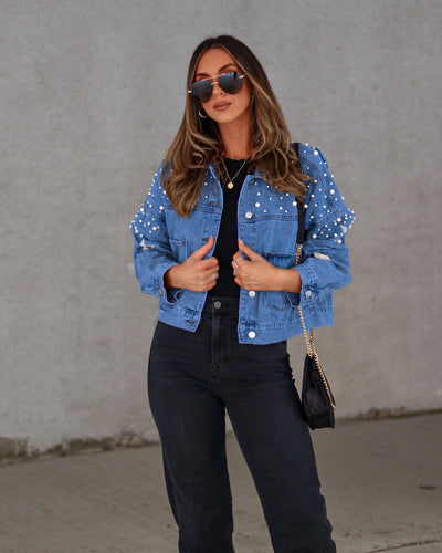 Heavy Industry Beads Women's Loose Denim Jacket