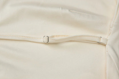 Women Clothing Summer Sexy Backless Halter Pleated Dress Women