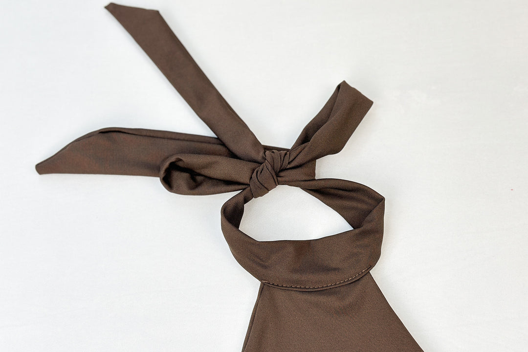 Summer Short Sleeve Sleeveless round Neck Dress Sexy Lace up Slim Fit Hip Lotus Leaf Short Dress - GLAMWEARS