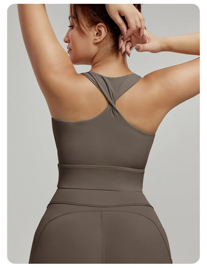 Yoga Clothes plus Size Underwear Breast Holding Pilates Fitness Workout Top Big Chest Small Sports Vest Women