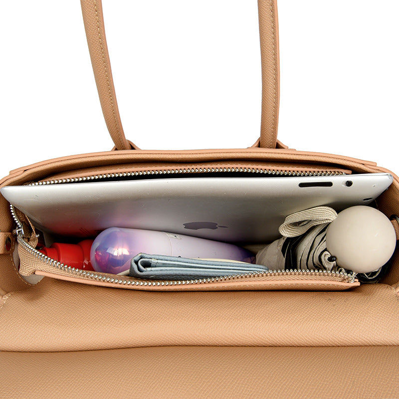 Handbag Smiling Face Bag High-Grade Large Capacity Office Women Bag Simple Texture Shoulder Messenger Bag for Women - GLAMWEARS