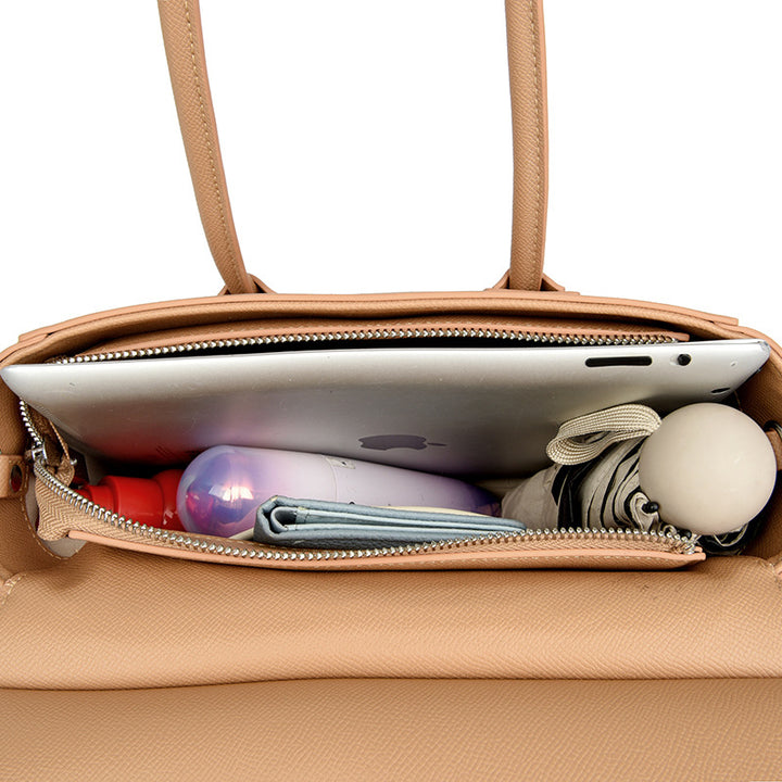 Handbag Smiling Face Bag High-Grade Large Capacity Office Women Bag Simple Texture Shoulder Messenger Bag for Women - GLAMWEARS