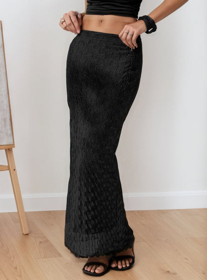 Mesh Jacquard Summer Skirt Party Elegant High Grade Slim Slimming Sheath Skirt