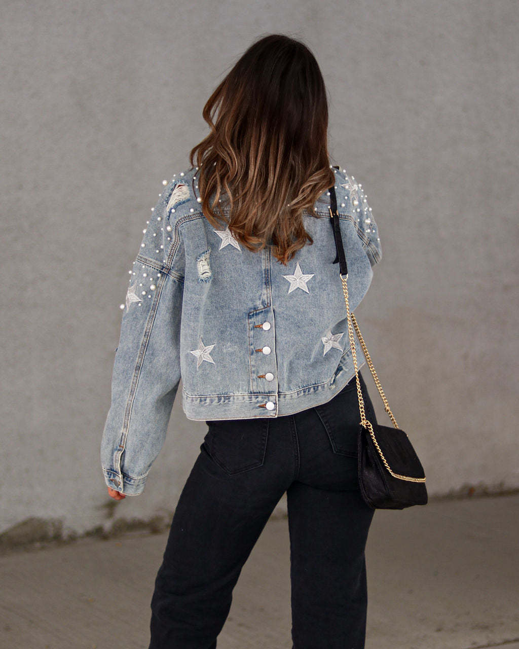 Heavy Industry Beads Women's Loose Denim Jacket