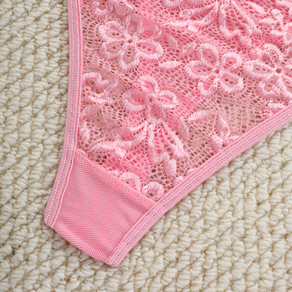 Lace Bra Set Sexy Lingerie Push up Girl Triangle Cup Comfortable Big Breasts Sexy Pajamas