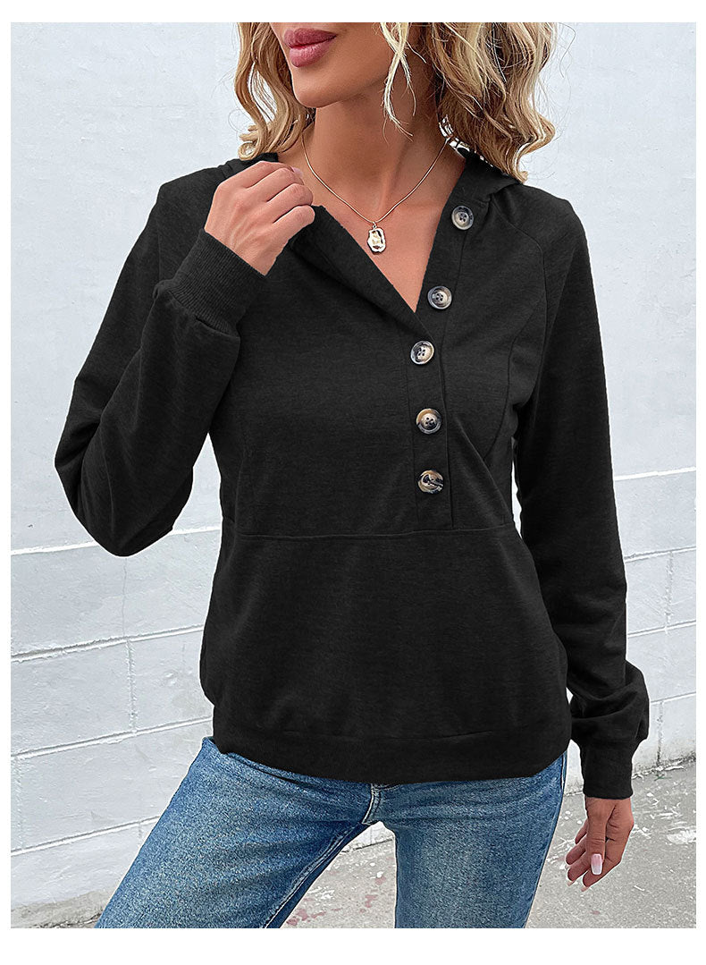 Autumn Winter Women Clothing Long Sleeve Solid Color Women Hoodie