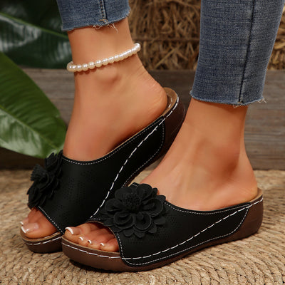 Women Shoes Spring Summer Floral Toe Baring Sandal Women Sandals