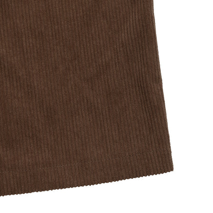 Retro Corduroy Skirt Autumn Winter Elegant Office Split Skirt Women