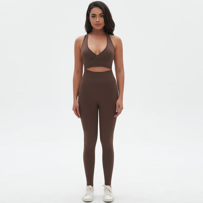 Seamless Cross Bra Peach Skinny Hip Lift Yoga Suit Sports Running Fitness Yoga Wear Women