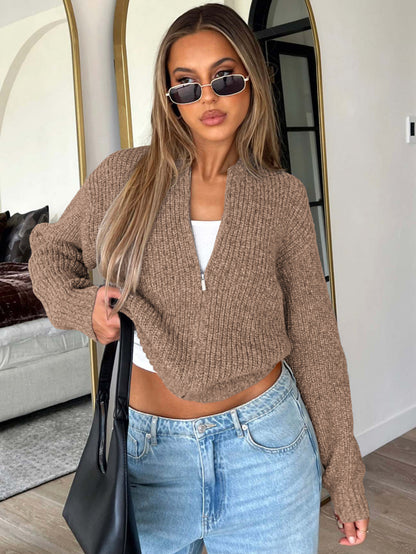 Casual Minimalist Long Sleeve Inner Wear Sweater Woolen Women Clothing Autumn Winter