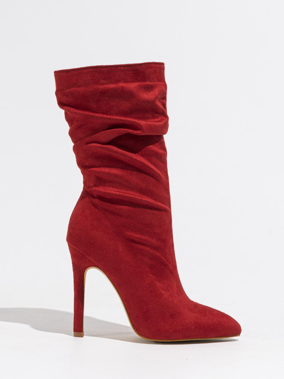 Booties Natural Wrinkle Fine Heel Pointed All Match Street plus Size - GLAMWEARS