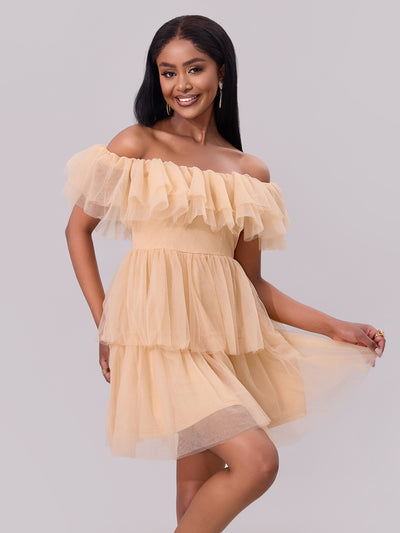 Spring Summer Women Clothing off the Shoulder Short Dress Sexy Mesh Party off Shoulder