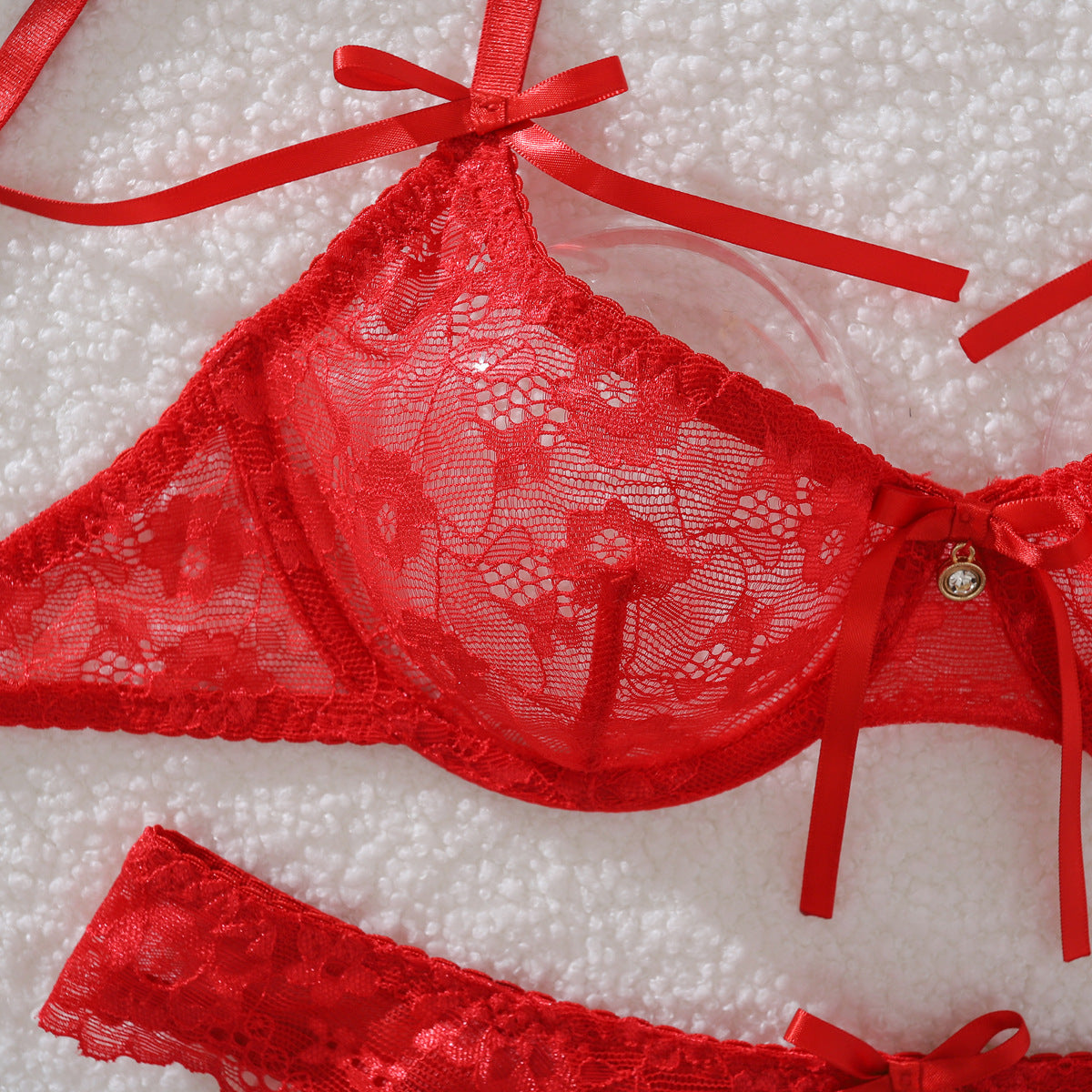 Sexy See through Lace Hollow Out Cutout Backless Body Shaping Thin Sexy Lingerie Split Two Piece Sets