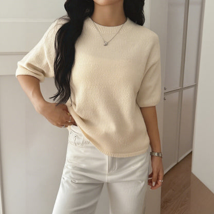 Women Casual Holiday Atmosphere Short Sleeve Sweater