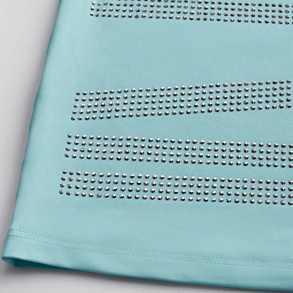 Popular off Shoulder Butterfly Rhinestone Sheath Dress Dress Milk Silk Outer