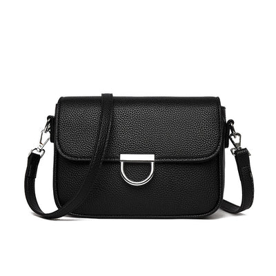 Genuine Leather Crossbody Bag Advanced Texture Spring Small Square Bag Retro Elegance All Matching Shoulder Bag Ladies